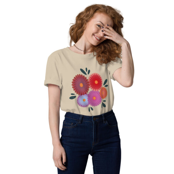 Aster flowers organic unisex t-shirt - Bild 3