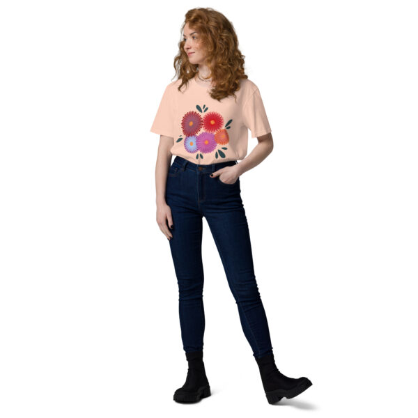 Aster flowers organic unisex t-shirt - Bild 6